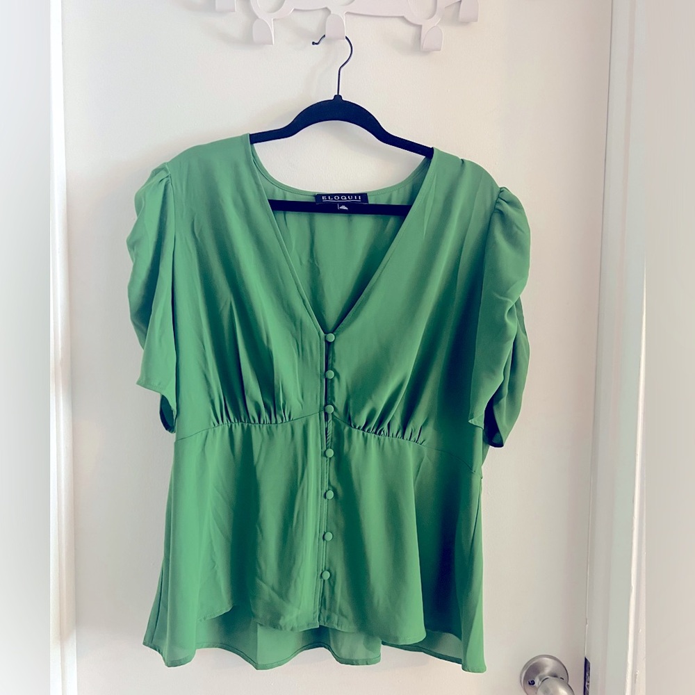 Eloquii Green Top